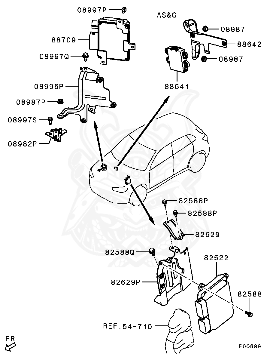 Mitsubishi - Bracket, Eng Control Modulator