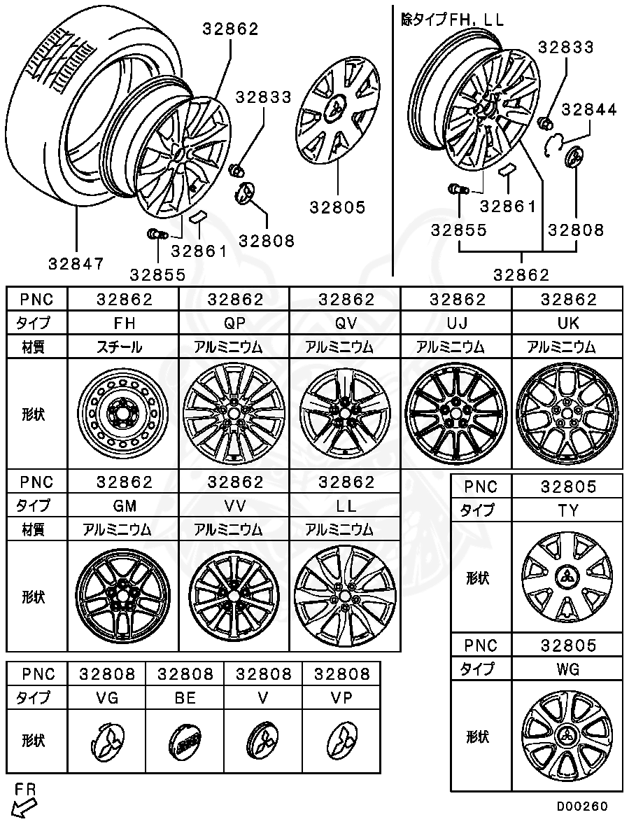 Mitsubishi - Nut, Wheel
