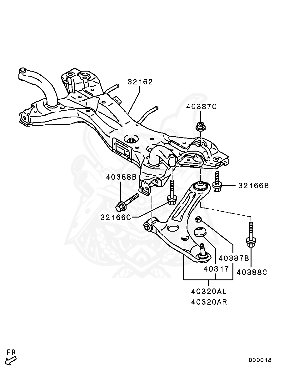 Mitsubishi - Arm Assy, Fr Susp, Lwr Lh