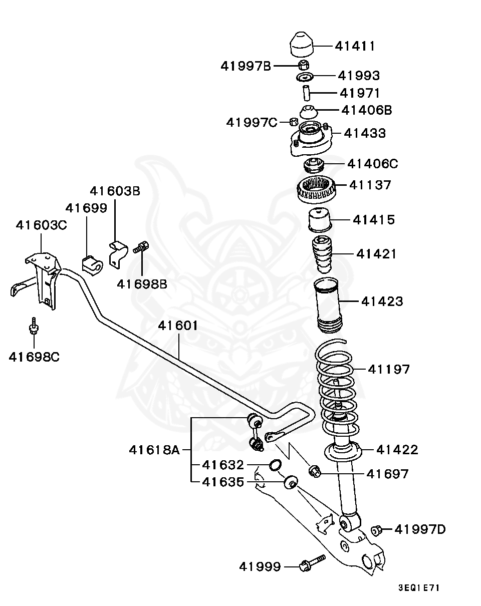 Mitsubishi - Bushing, Rr Susp Coil Spring