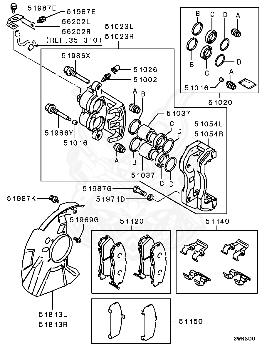 Mitsubishi - Pin, Fr Brake