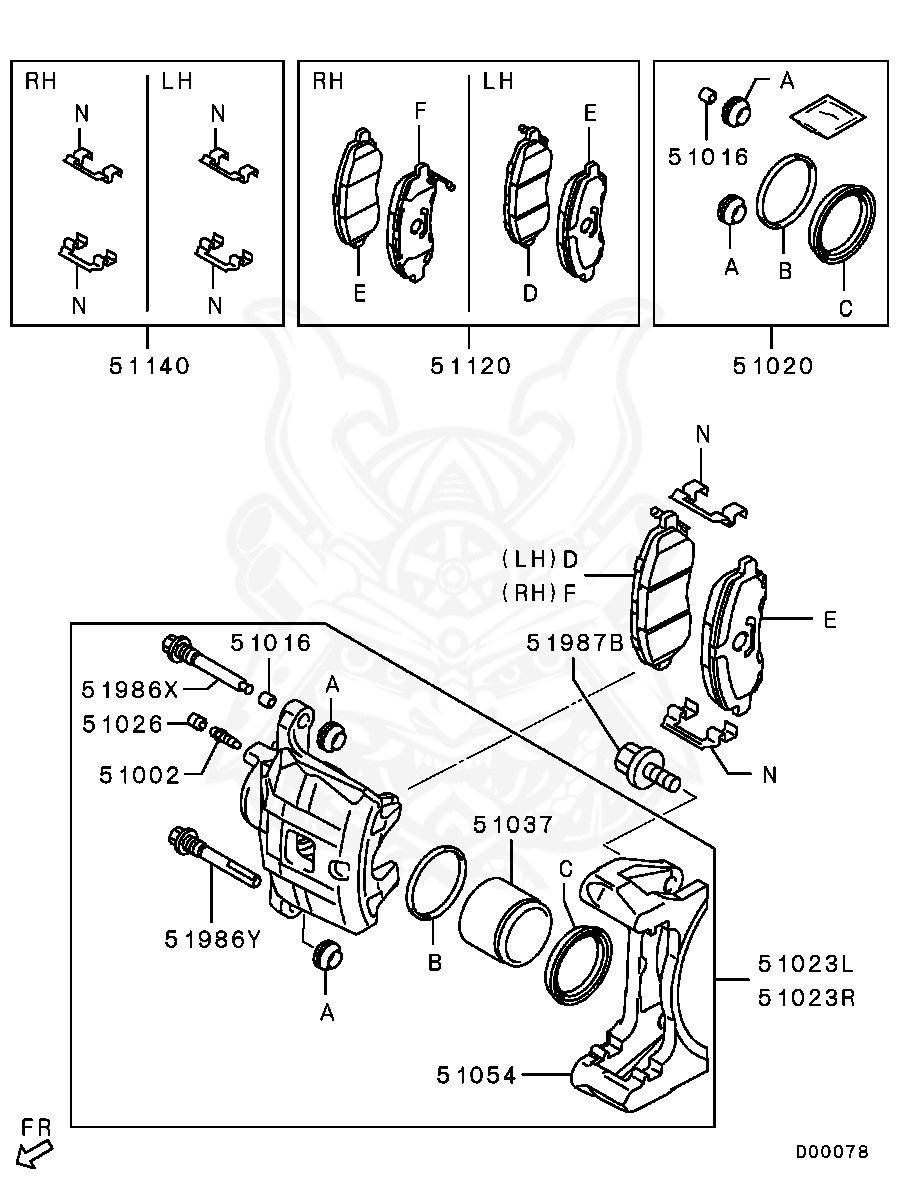 Mitsubishi - Seal Kit, Fr Brake Caliper