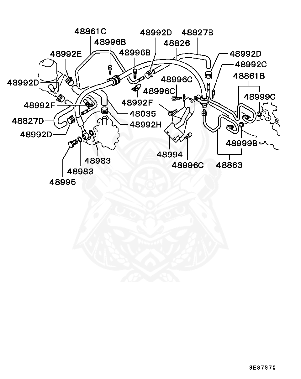 Mitsubishi - Gasket, P / S Oil Line