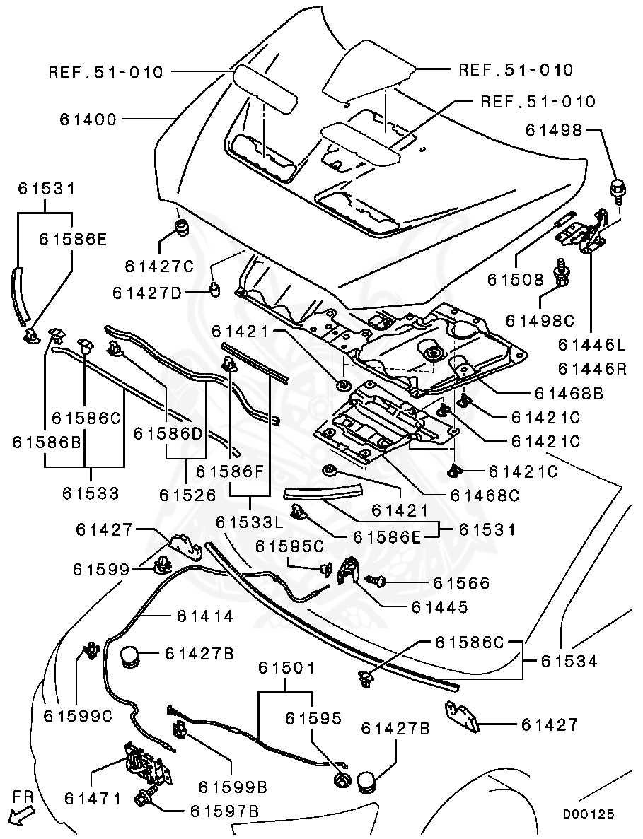 Mitsubishi - Clip, Hood