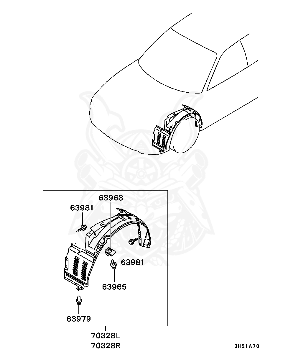 Mitsubishi - BOLT, SPLASH SHIELD