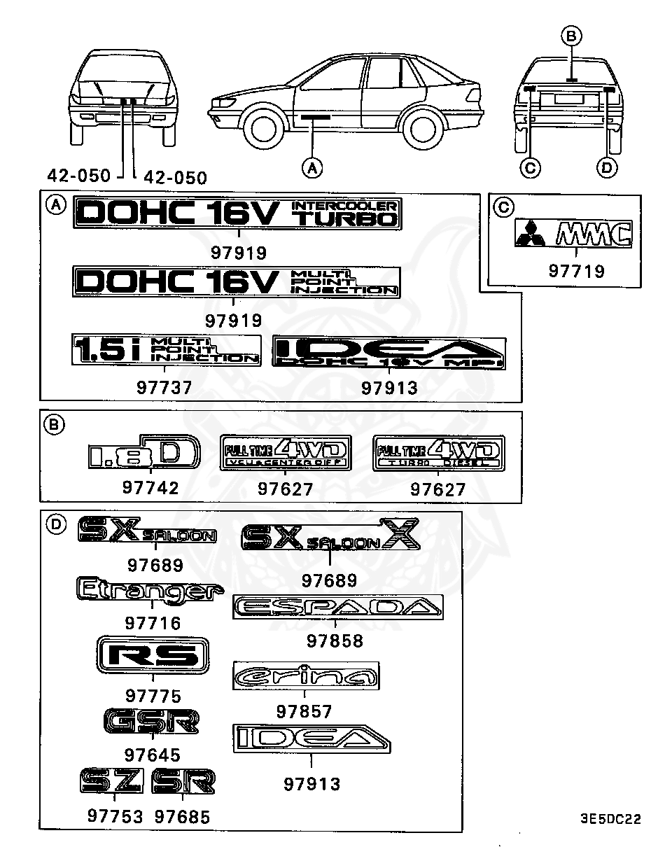 Mitsubishi - Decal, Gsr