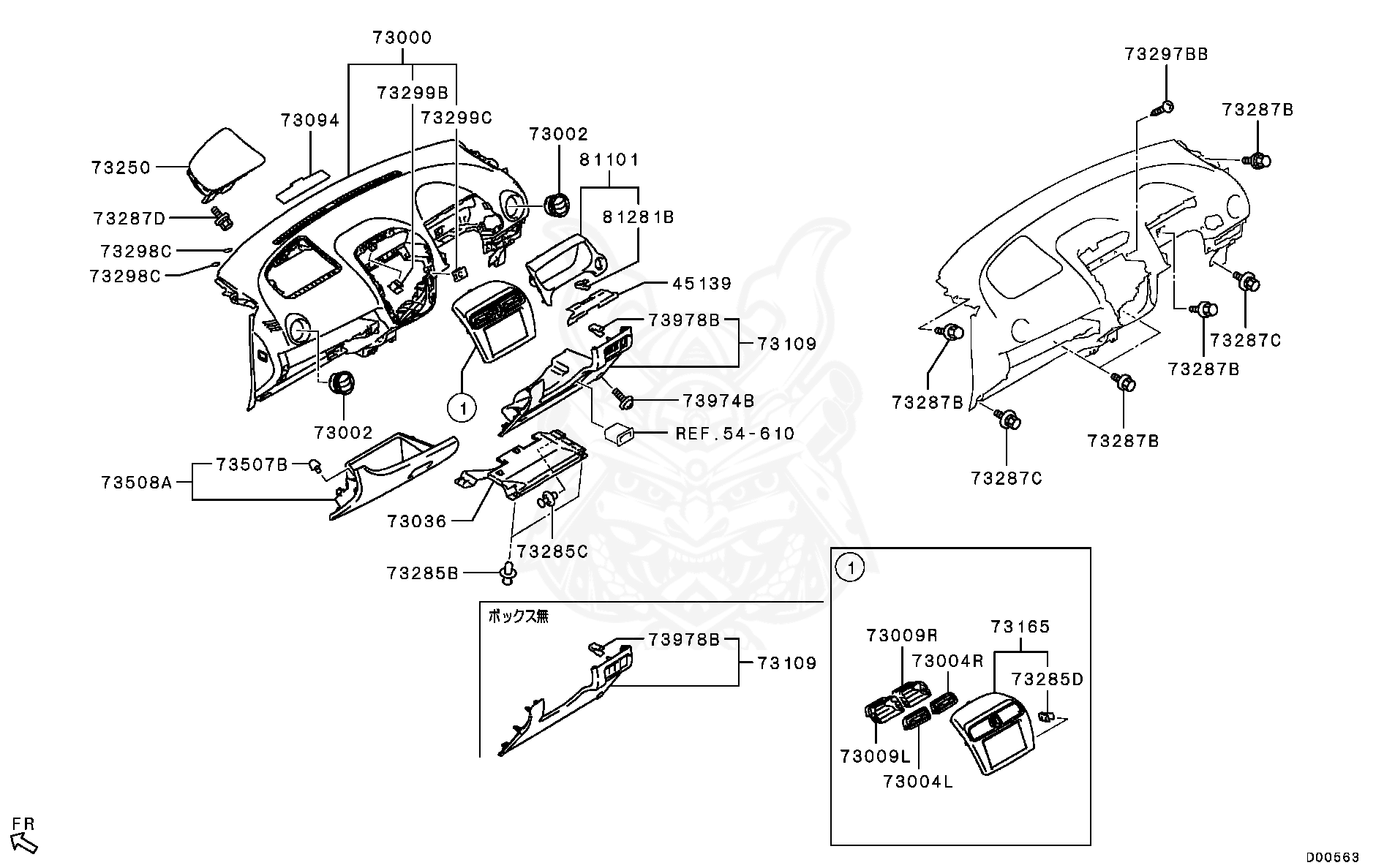 Mitsubishi - Screw, Meter Bezel