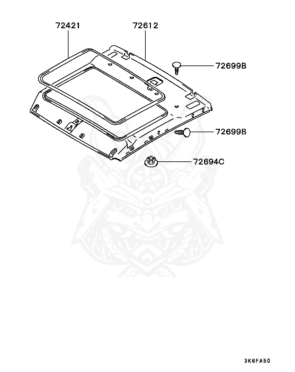 Mitsubishi - Trim, Sunroof Opening