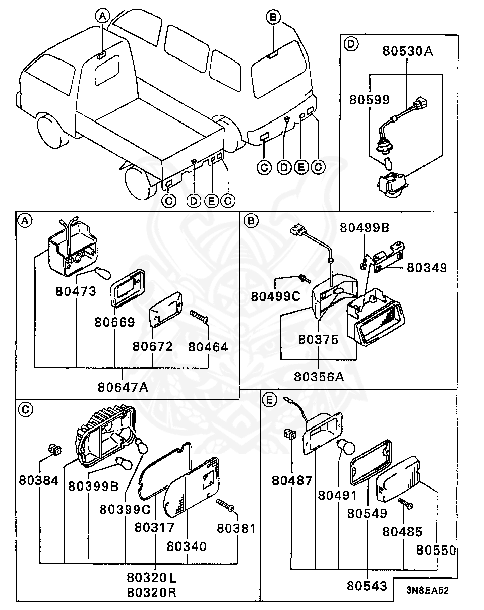Mitsubishi - Grommet, Chassis Electricals