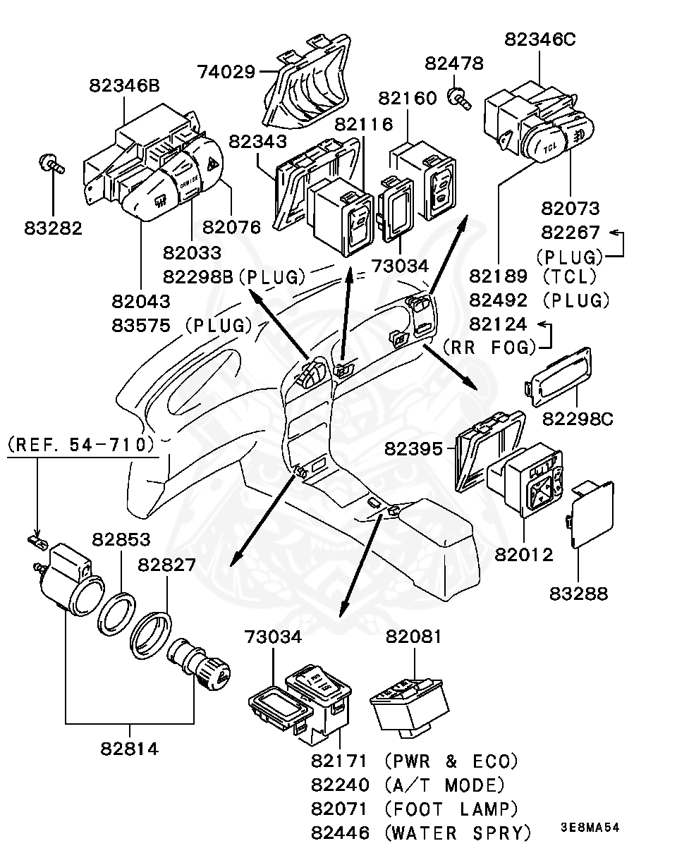 MB794236 - Mitsubishi - Plug, Fog Lamp Switch - Nengun Performance 