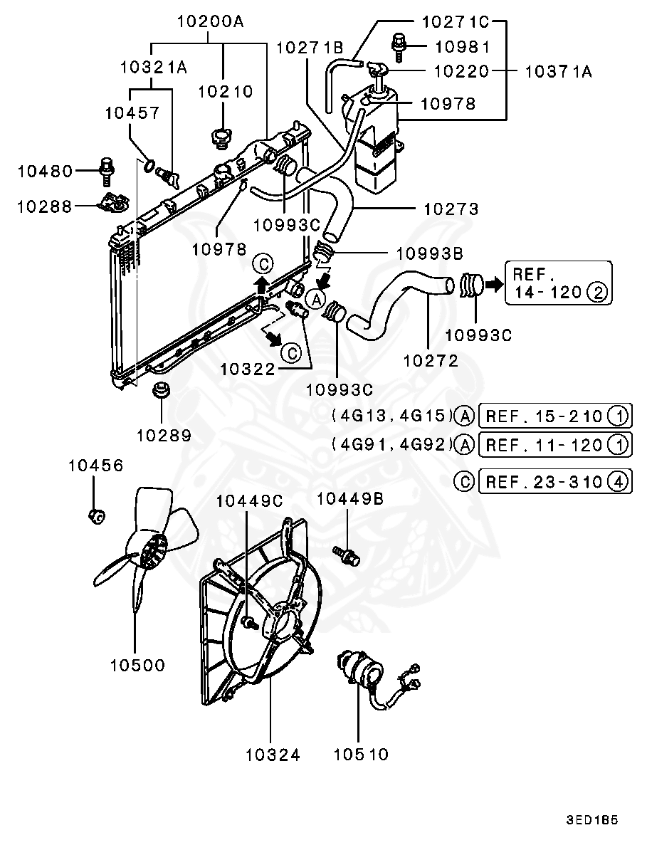 MB356968 - Mitsubishi - Clamp, Radiator Piping - Nengun Performance