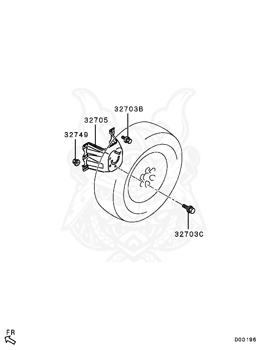 MU242011 - Mitsubishi - Spare Tire Carrier Bolt - Nengun
