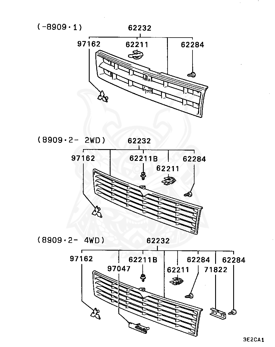 Mitsubishi - Bracket, Radiator Grille Mark