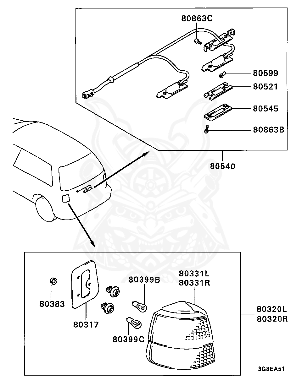 Mitsubishi - Gasket, Rr Combination Lamp