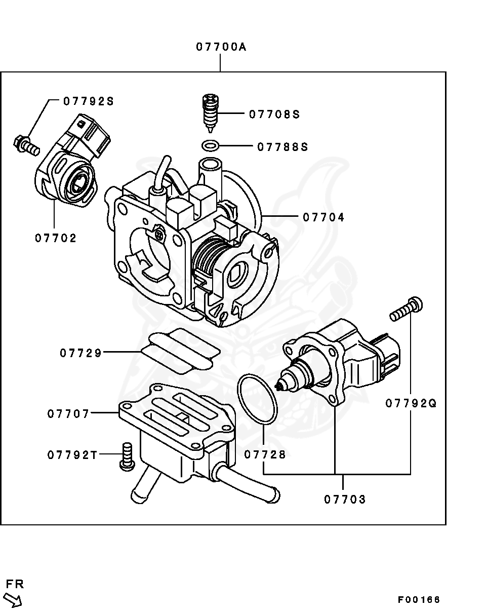 Mitsubishi - Screw, Throttle Body Inr
