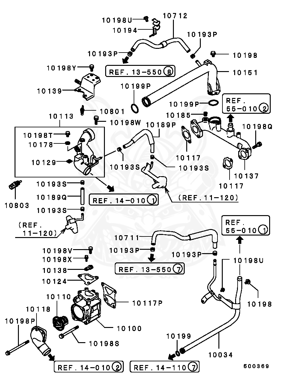 Mitsubishi - Bolt, Eng Rr Plate