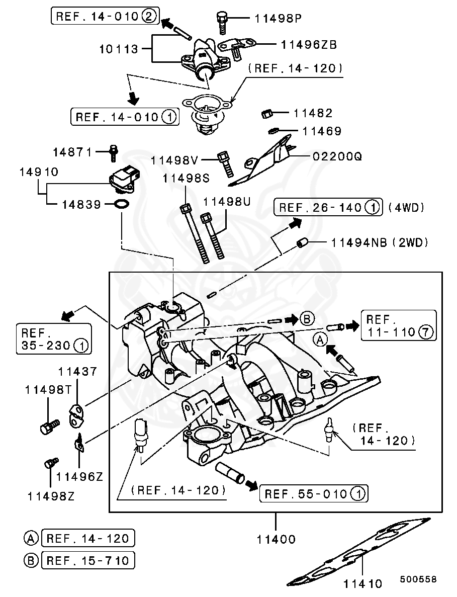 Mitsubishi - O-ring, Eng Control Pressure Sensor