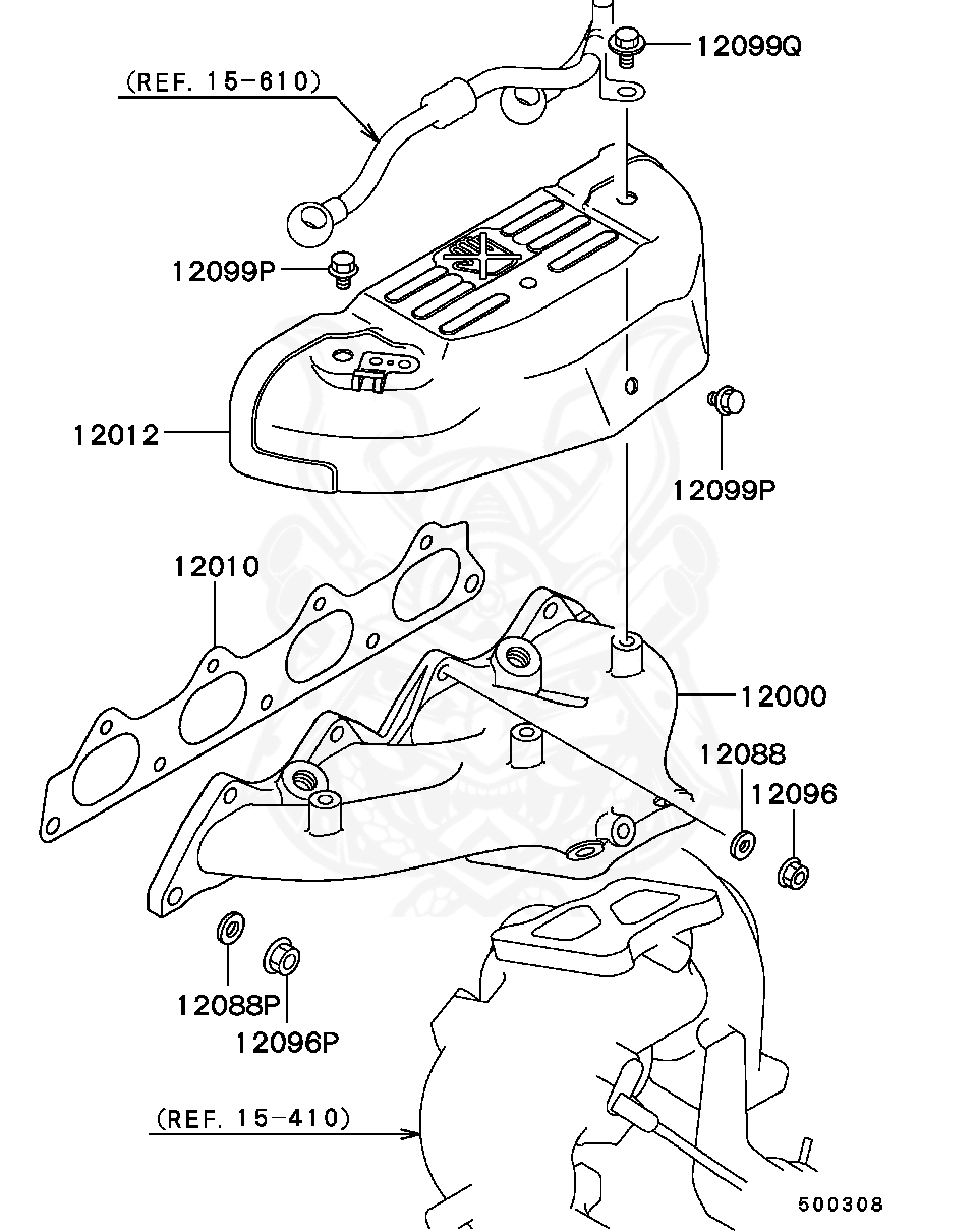 Mitsubishi - Nut, Exhaust Manifold