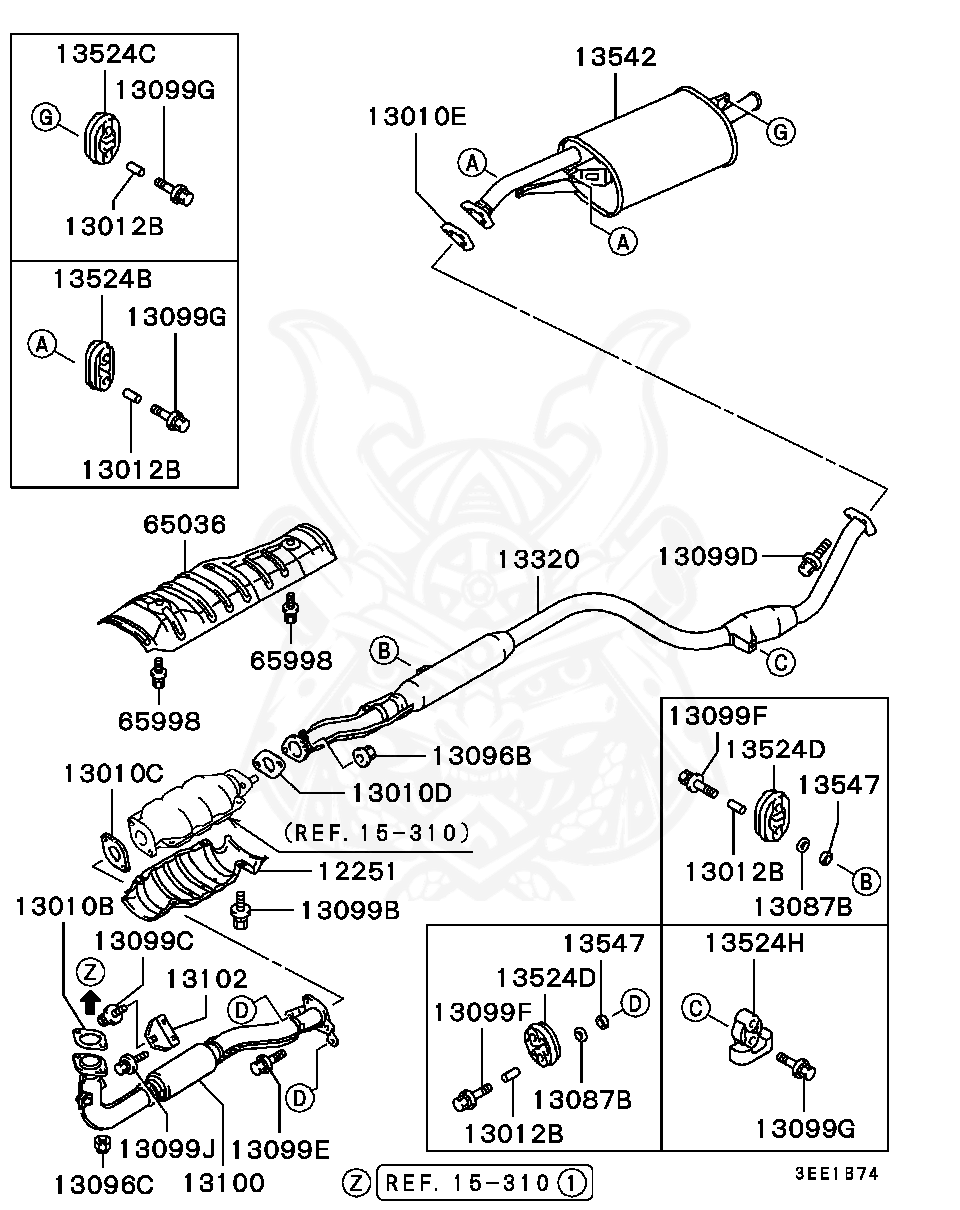 Mitsubishi - Seat, Exhaust Muffler Hanger