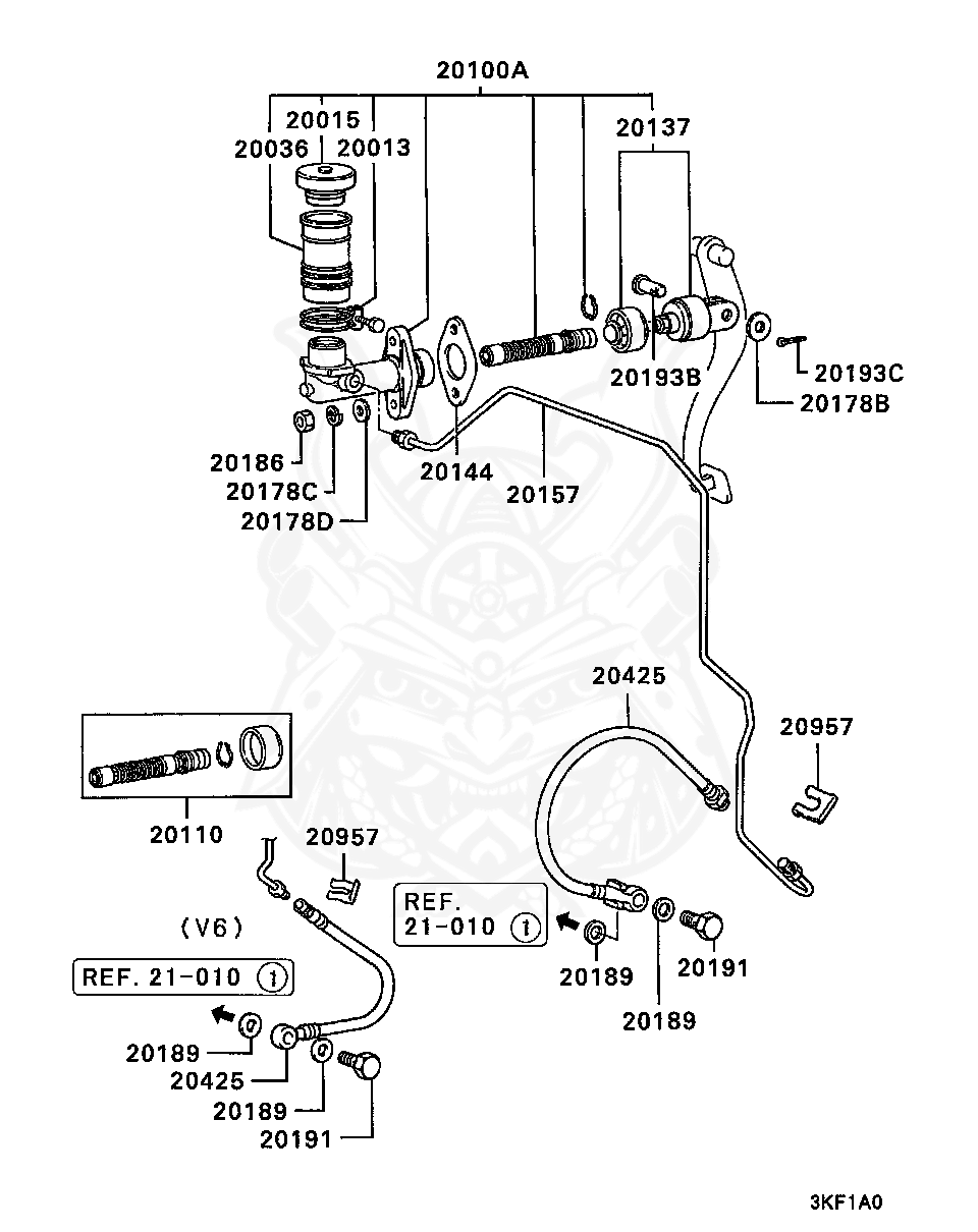 Mitsubishi - Nut, Fuel Vapor Control Line