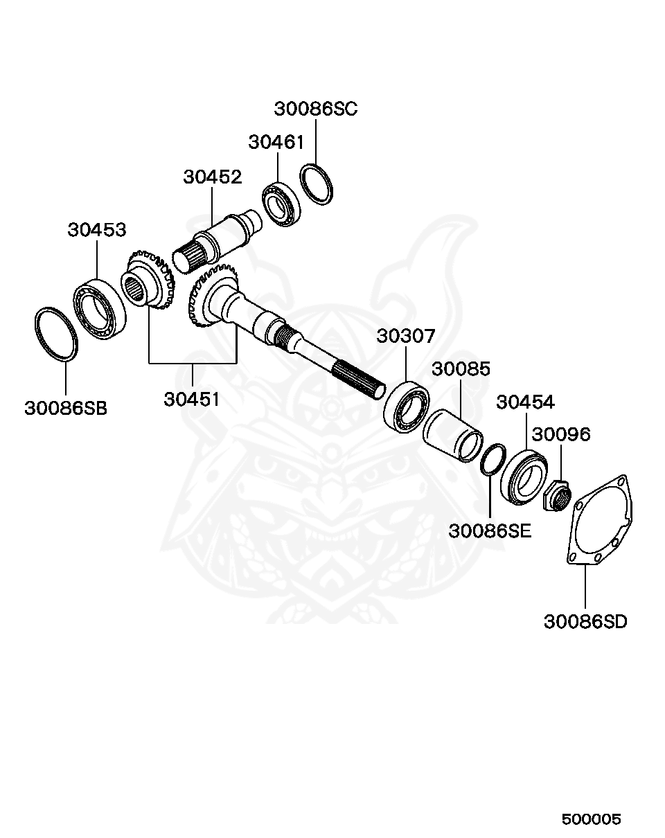 Mitsubishi - Spacer, M / T Ctr Diff Shaft