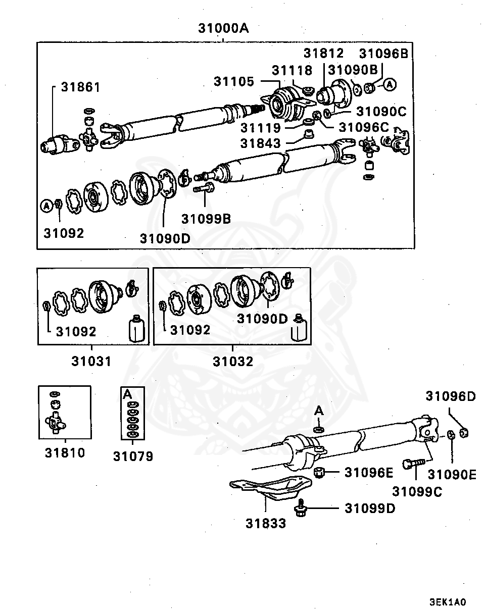Mitsubishi - Boot Kit, Propeller Shaft
