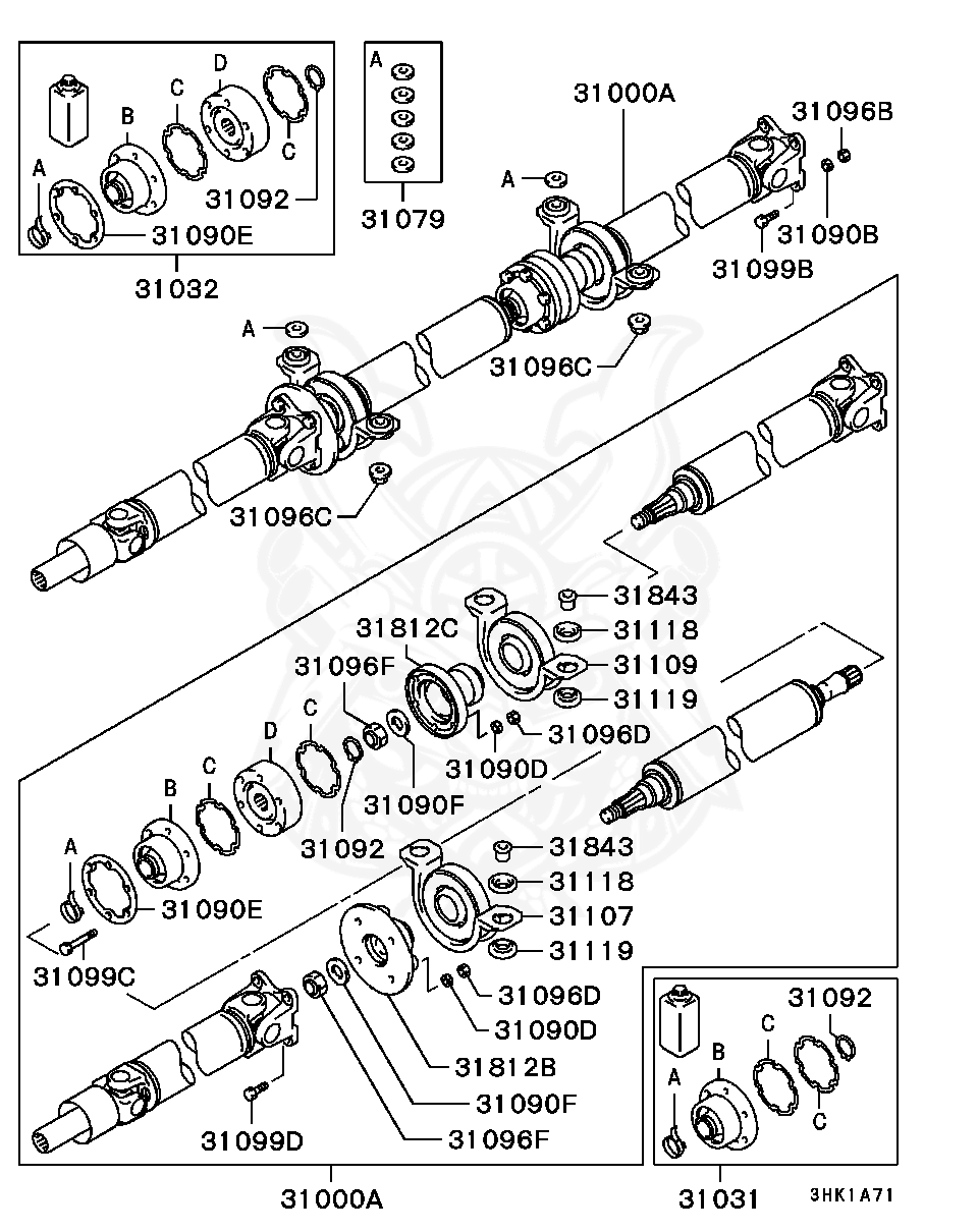 Mitsubishi - Joint Kit, Propeller Shaft