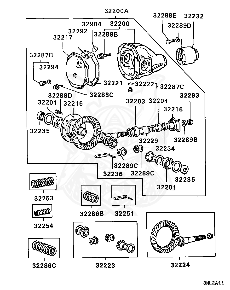 Mitsubishi - Plug Kit, Rr Diff