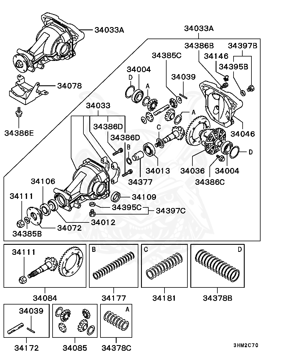 Mitsubishi - SHIM SET,FR DIFF DRIVE PINION,RR