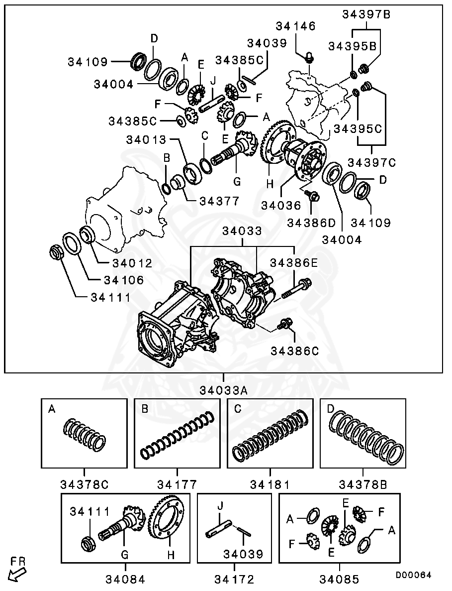 Mitsubishi - Shim Set,rr Diff Drive Pinion,rr