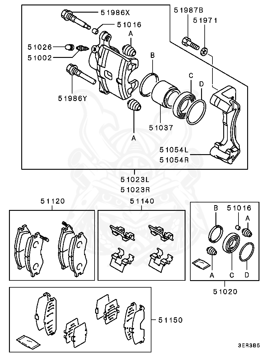Mitsubishi - Bleeder, Fr Brake Caliper