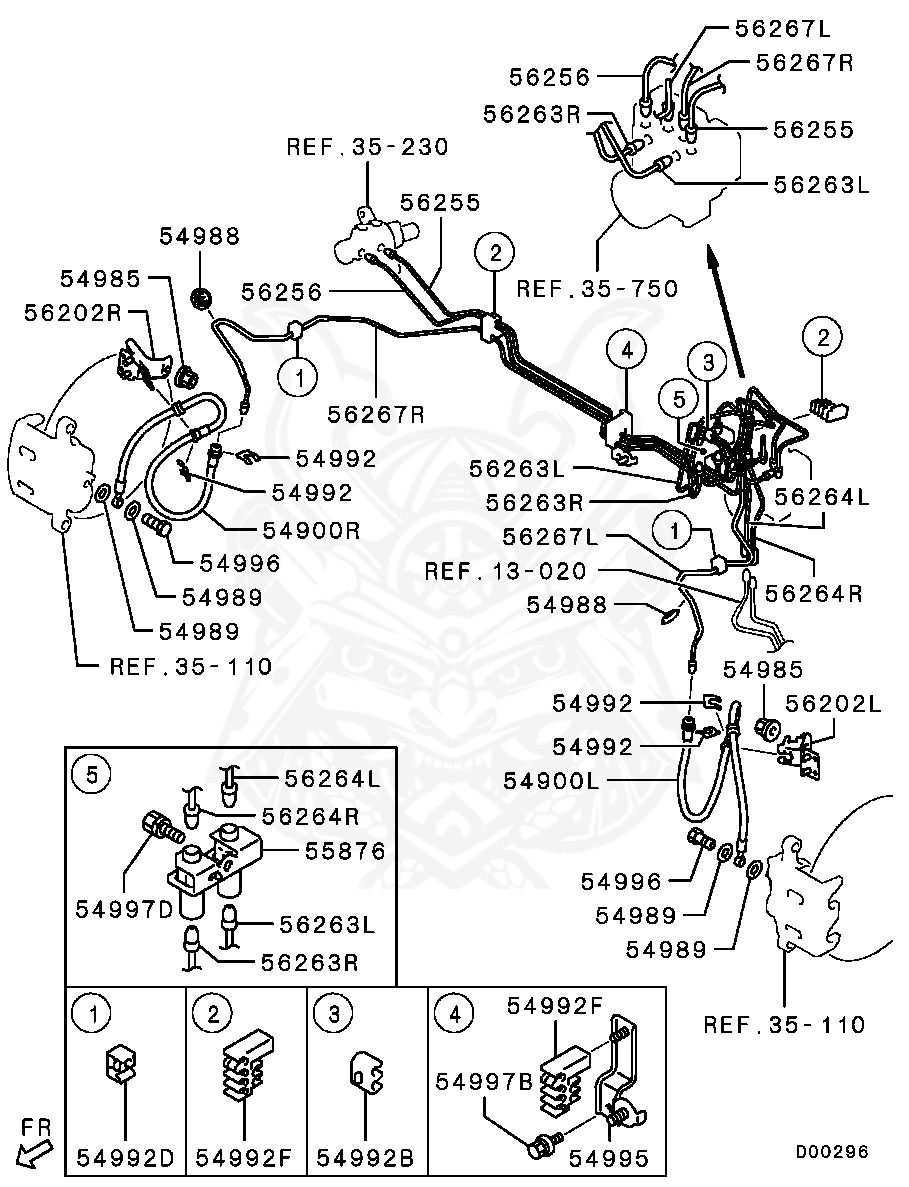 Mitsubishi - Eyebolt, Brake Fluid Line