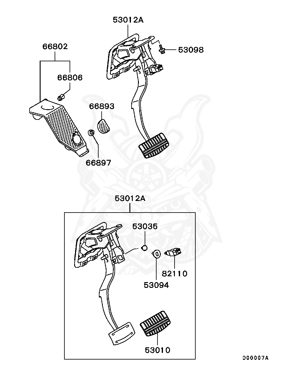 Mitsubishi - Pad, Brake Pedal