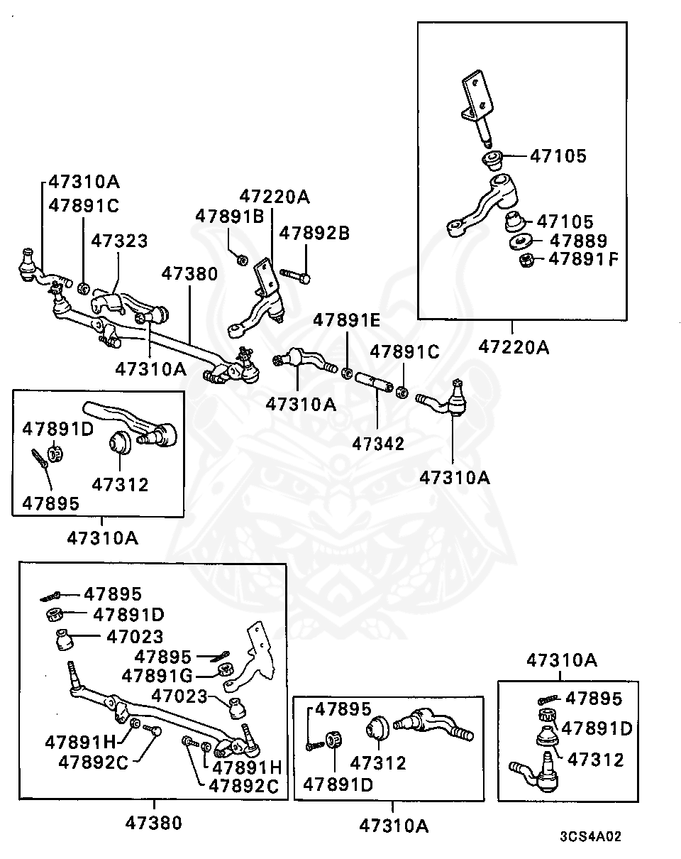 Mitsubishi - Nut, M / T Gearshift Equip