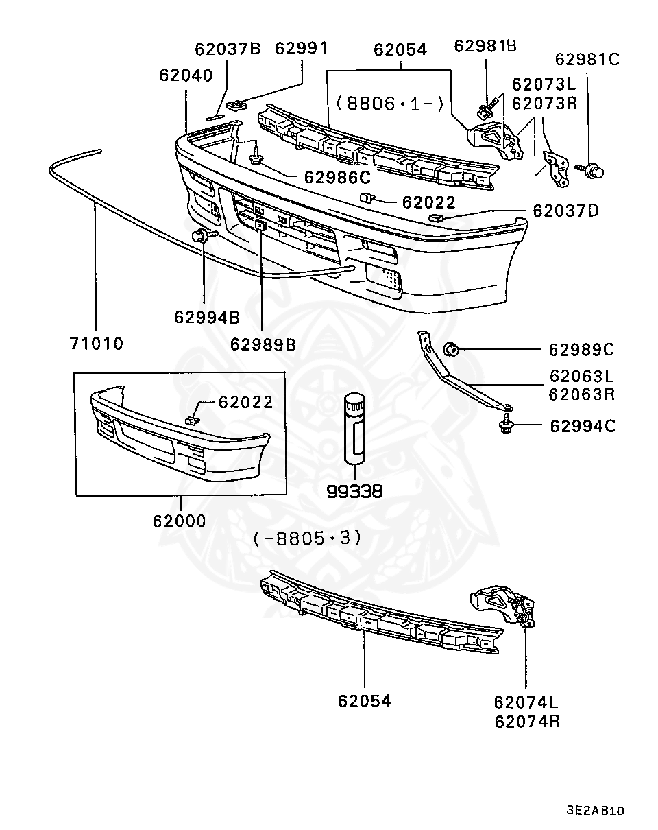 Mitsubishi - Face Kit, Fr Bumper