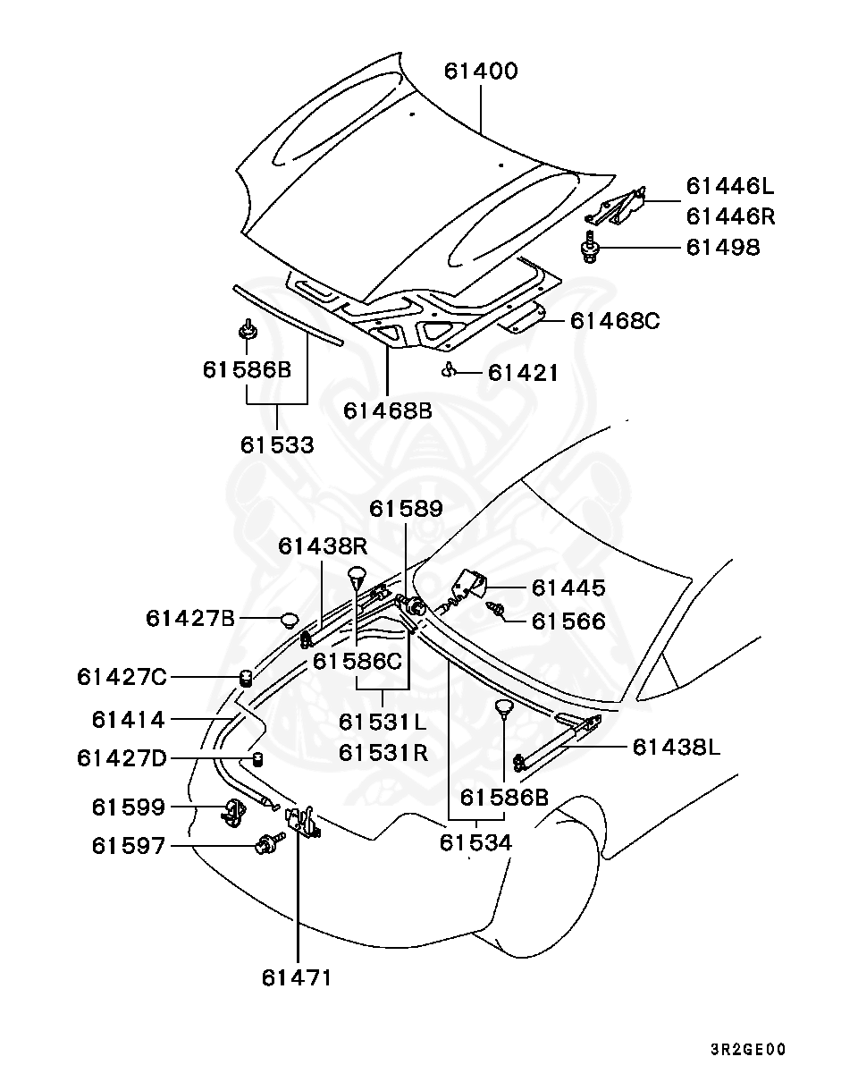 Mitsubishi - Clip, Hood Insulator