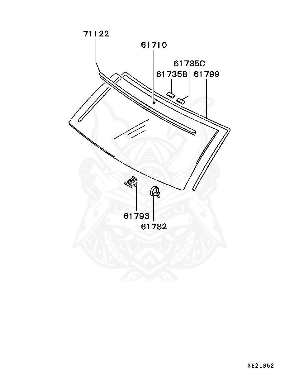 Mitsubishi - Dam, Windshield