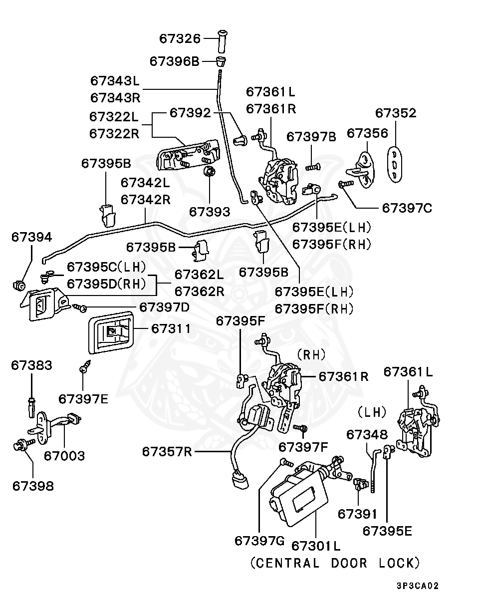 Mitsubishi - Striker, Fr Door Latch