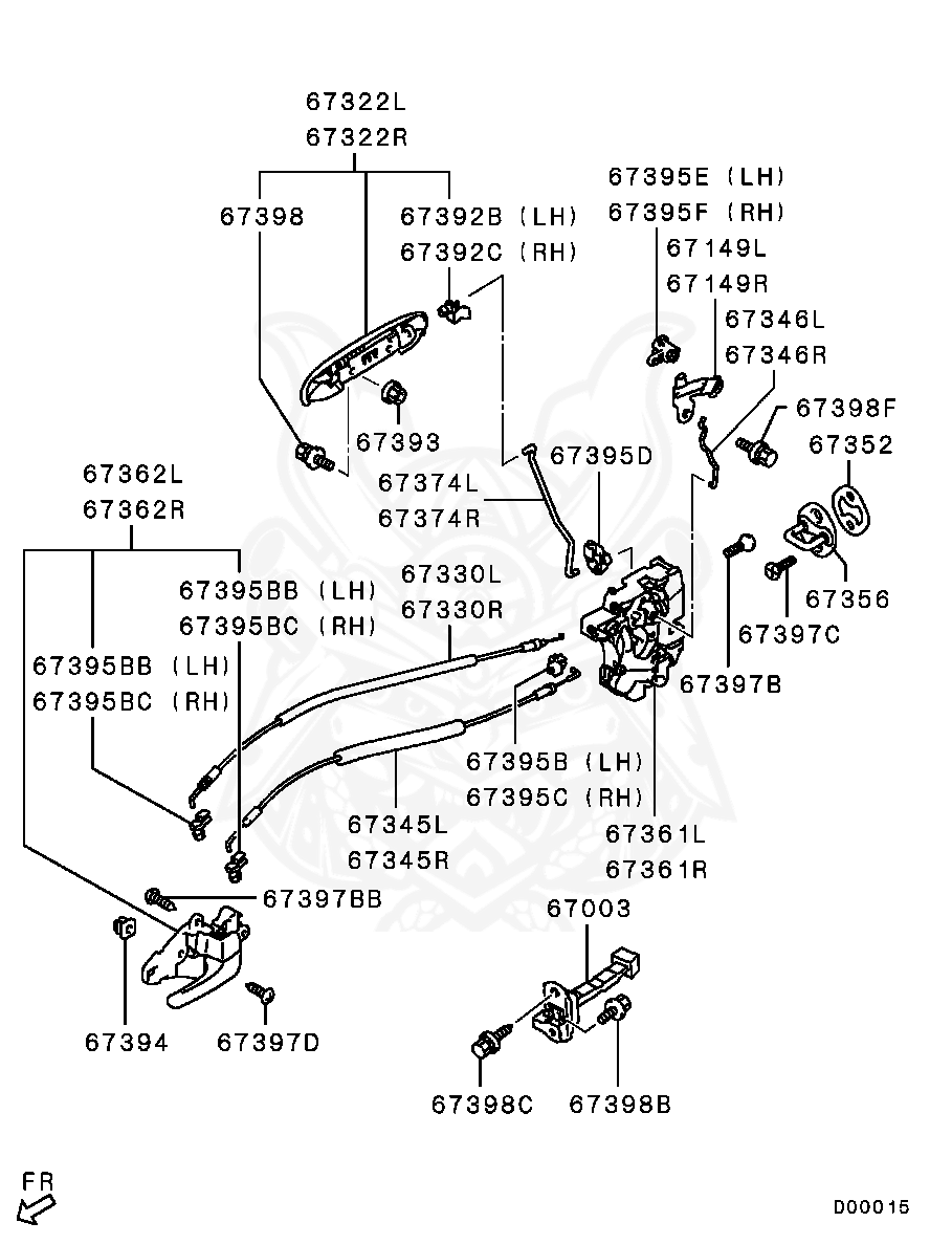 Mitsubishi - Snap, Rr Door Locking