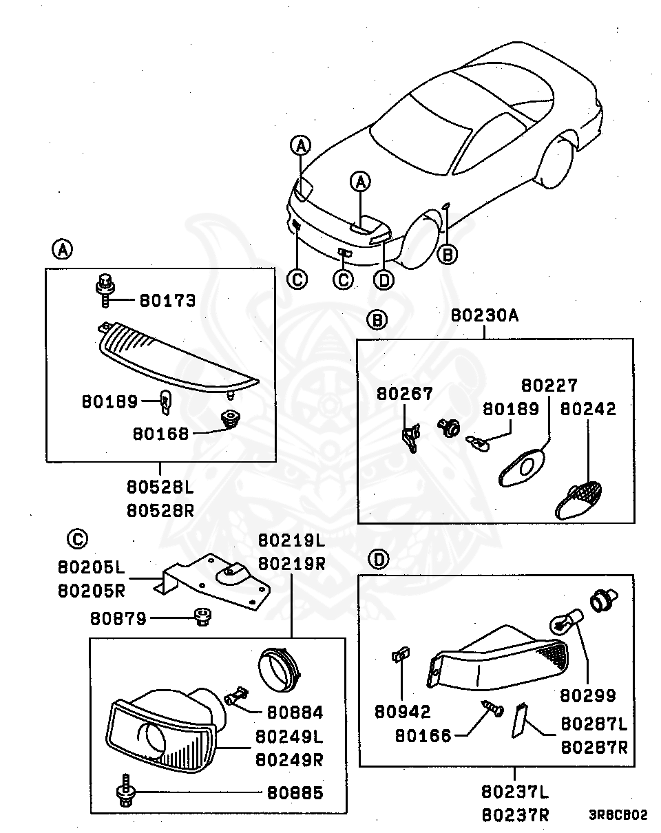 Mitsubishi - Gasket, Side Turn Signal Lamp