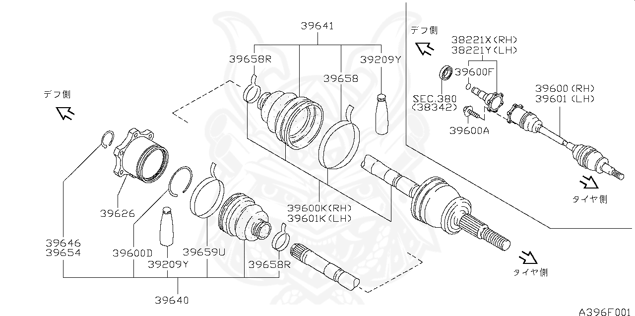 38220-12U00 - Nissan - Flange Assembly, Slide Rh - Nengun Performance