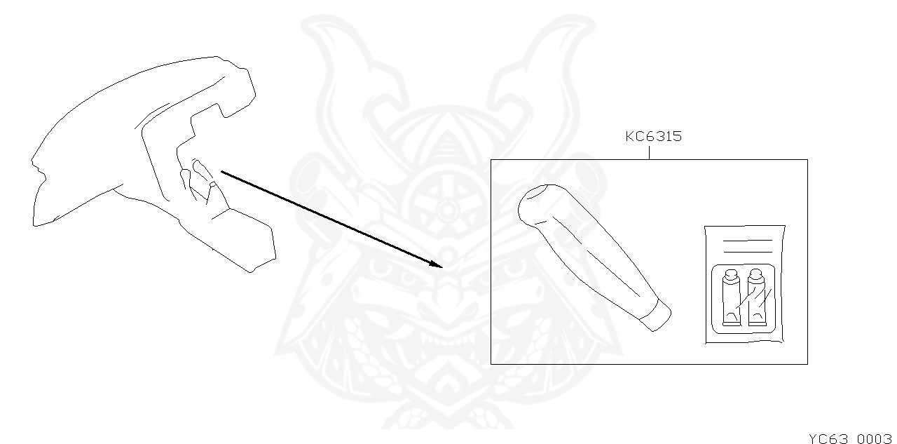 C6315 26u10 Nissan Leather Uzudo Grip Parking Brake Nengun Performance