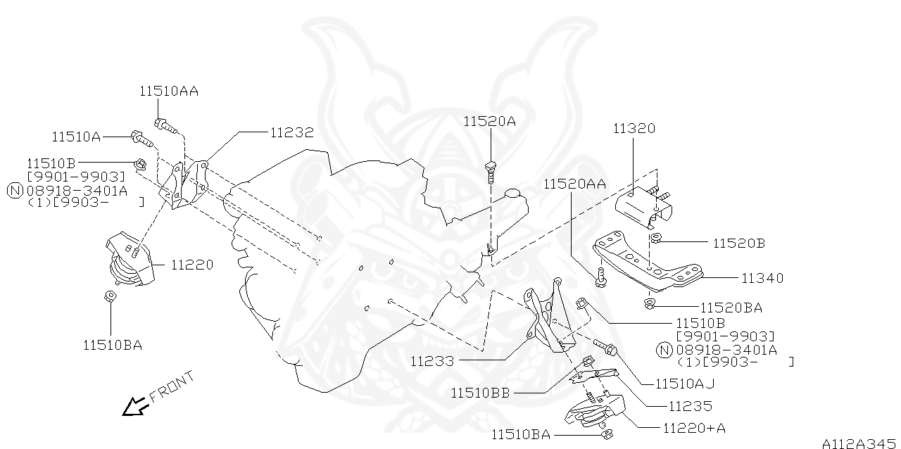 65f11 Nissan Insulator Engine Mounting Front Nengun Performance