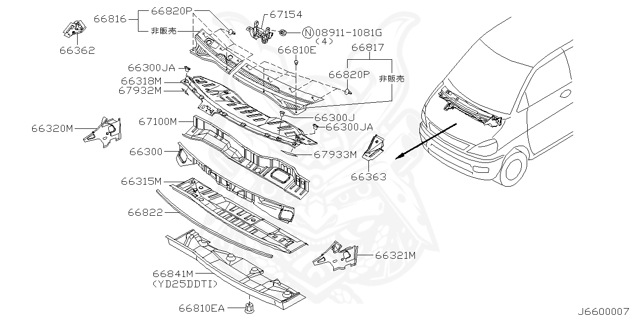 Nissan 66820 ed000