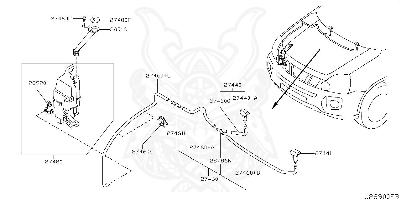 210 Jg400 Nissan Tank Assembly Windshield Washer Nengun Performance