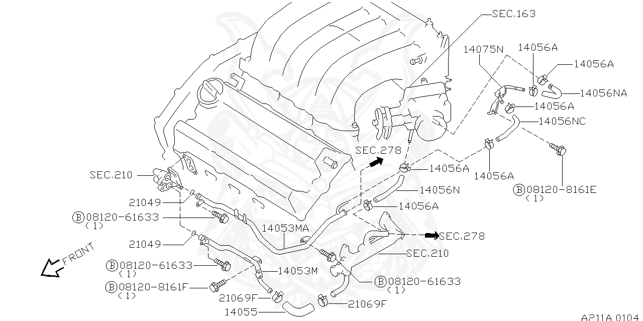 16439-56s00 - Nissan - Clamp, Hose - Nengun Performance