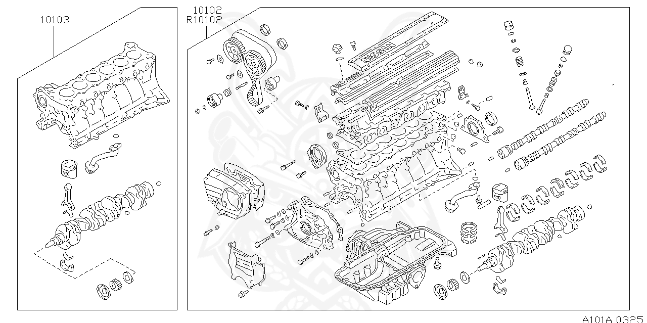 10102-24UR5 - Nissan - Engine Assembly, Bare Rebuilt - Nengun 