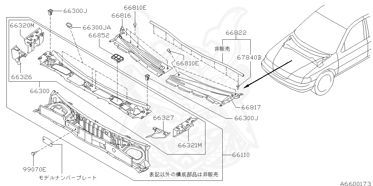 Nissan 66820 61u10