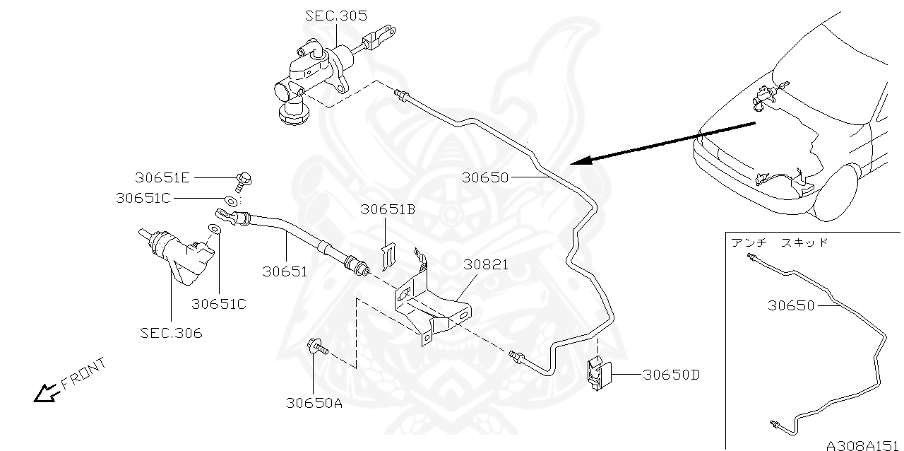 46206-2J000 - Nissan - Spring, Lock Brake Hose - Nengun Performance