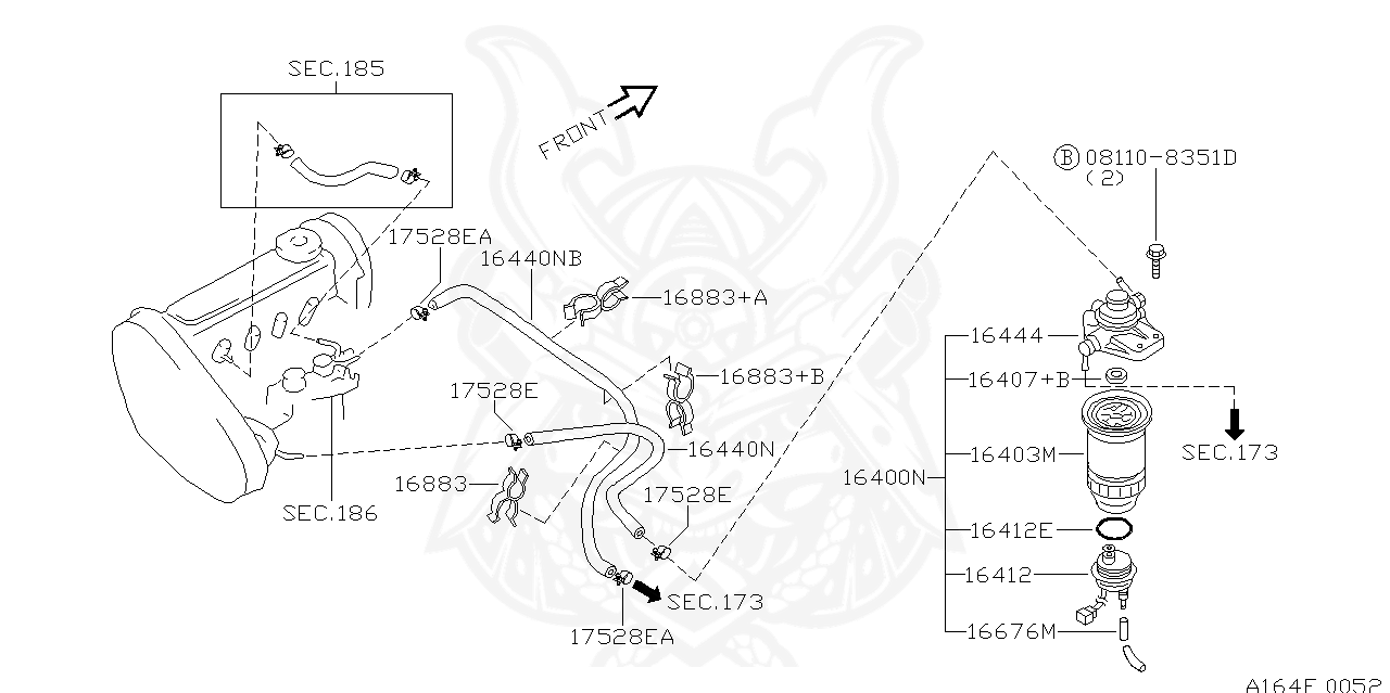 AY500NS001 Nissan Fuel Filter Cartridge Assembly Nengun Performance